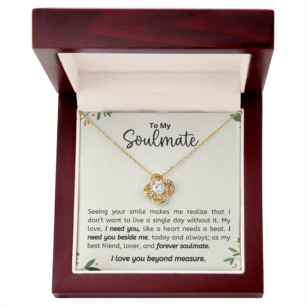 To My Soulmate Necklace, Christmas, Valentine Gift For Her, Gift For Soulmate-[product type]