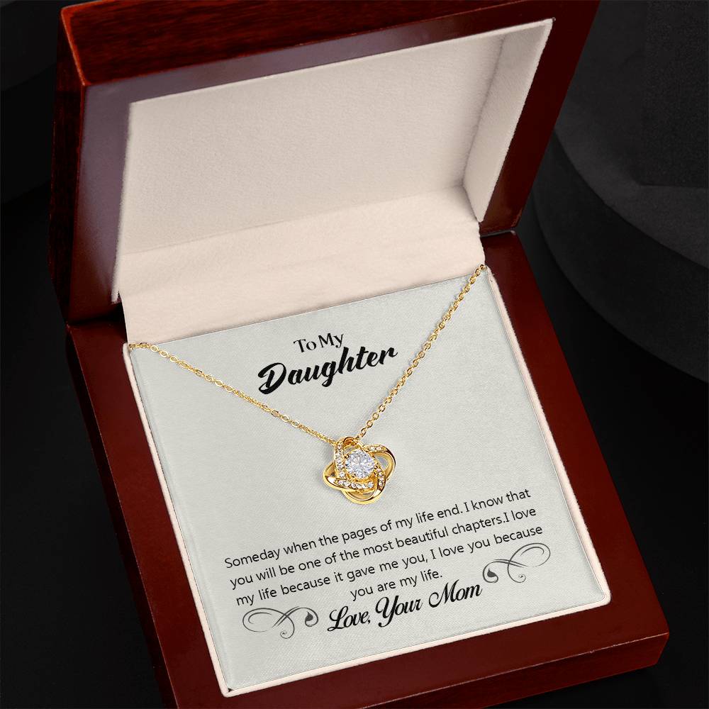 Daughter Pages of Life Knot Necklace-[product type]