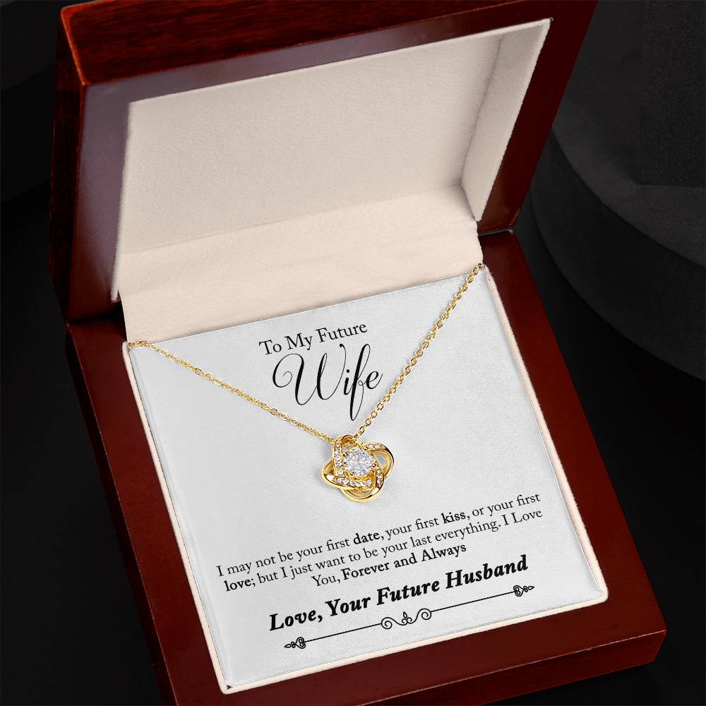 Husband to Future Wife Fiancee Knot Necklace-[product type]