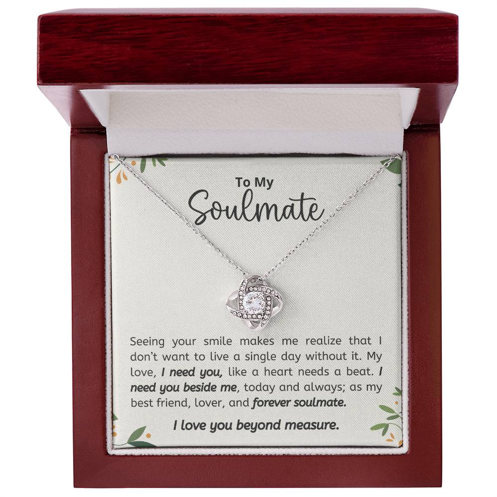 To My Soulmate Necklace, Christmas, Valentine Gift For Her, Gift For Soulmate-[product type]