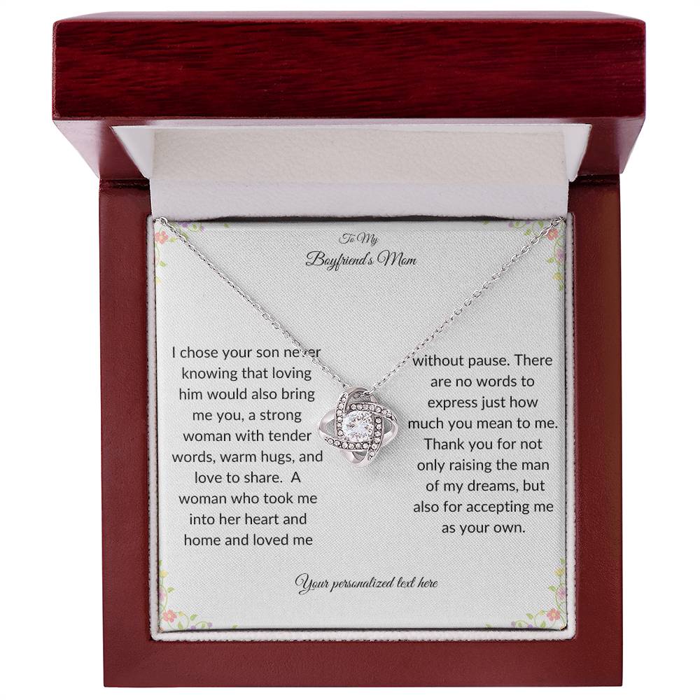 To My Boyfriends Mom Knot Necklace Gift-[product type]