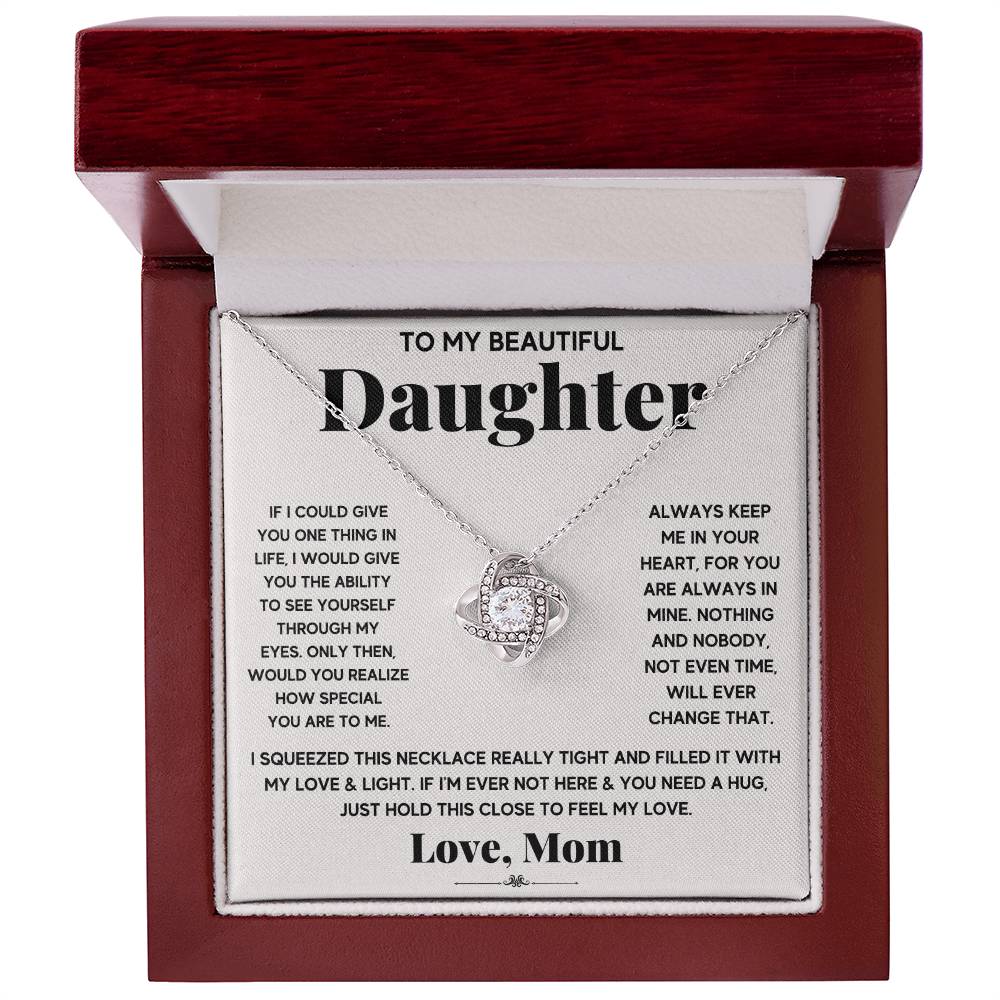 Daughter My Everything Love Knot Necklace-[product type]