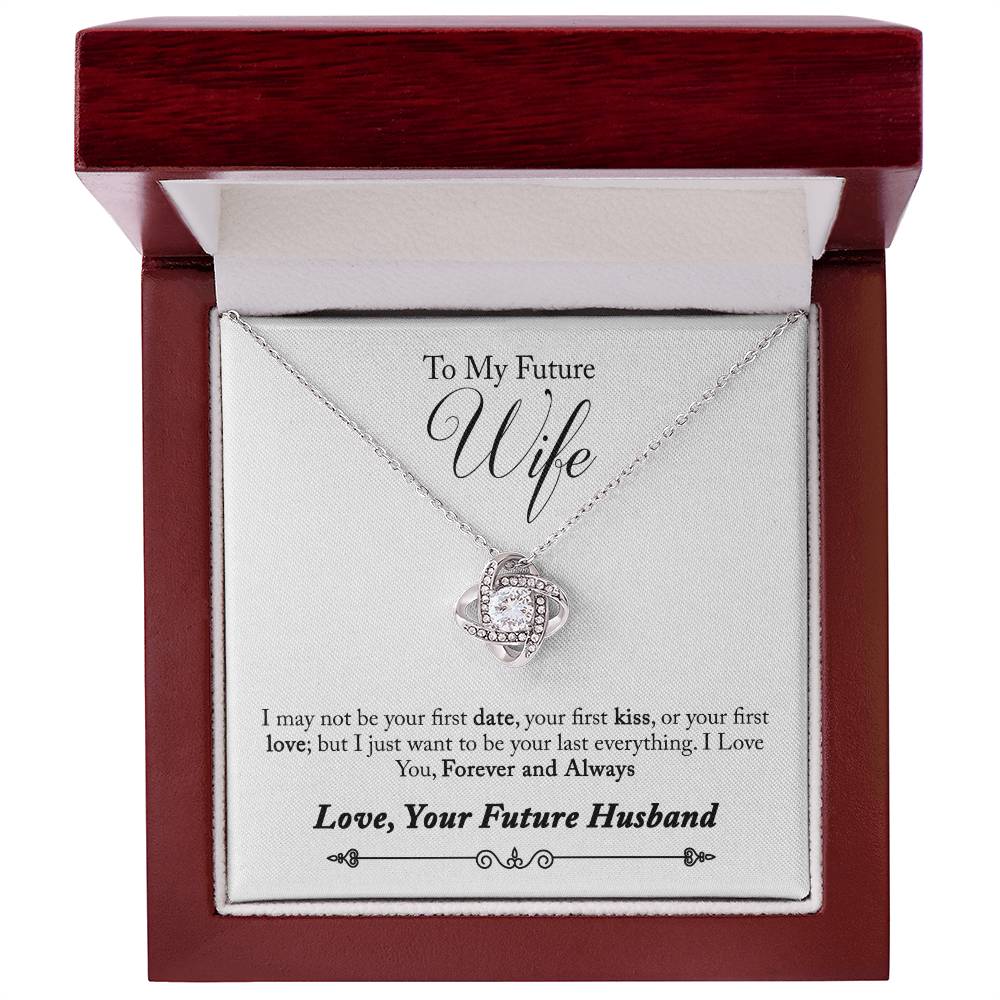 Husband to Future Wife Fiancee Knot Necklace-[product type]