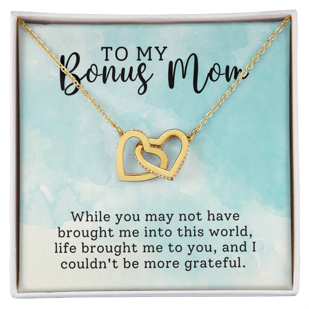 Bonus Mom Interlocking Hearts Necklace-[product type]