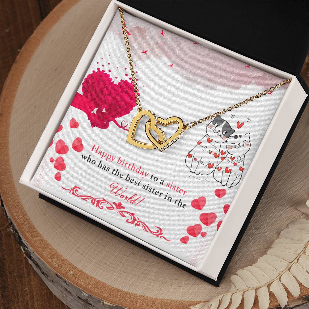 Sister Birthday Interlocking Hearts Necklace-[product type]