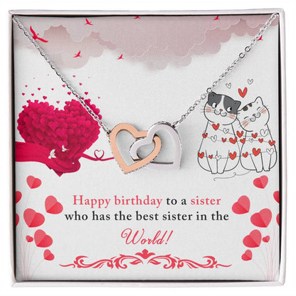 Sister Birthday Interlocking Hearts Necklace-[product type]