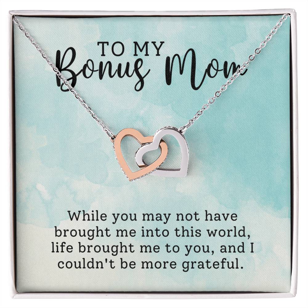 Bonus Mom Interlocking Hearts Necklace-[product type]