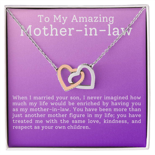 Mother in Law Interlocking Hearts Necklace-[product type]