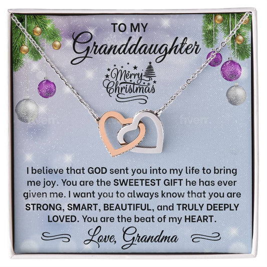 Granddaughter Interlocking Hearts Necklace-[product type]