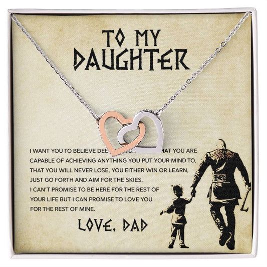 Daughter Aim For The Skys Interlocking Hearts Necklace-[product type]