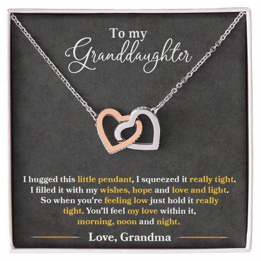 Granddaughter Hugged This Necklace Tight  Interlocking Hearts Necklace-[product type]