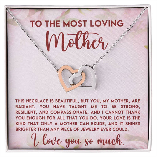 Loving Mother Interlocking Hearts Necklace-[product type]