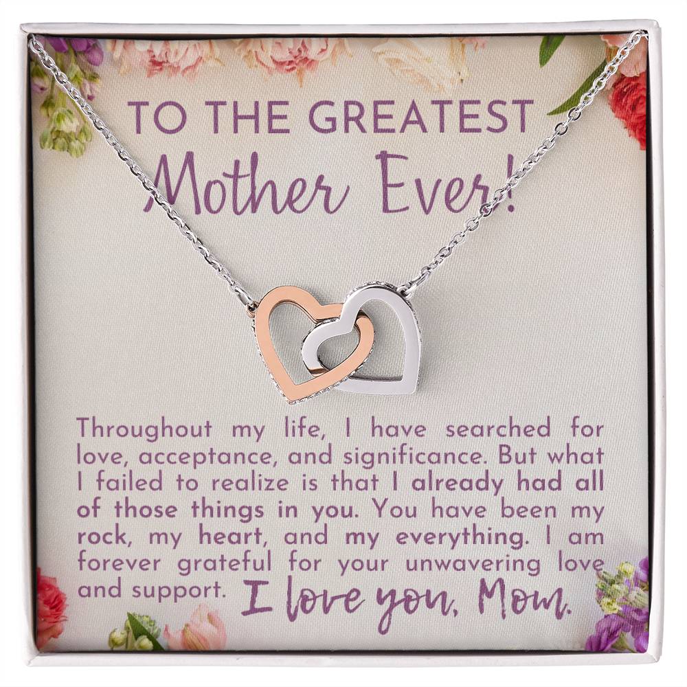 Greatest Mother Ever Interlocking Hearts Necklace-[product type]