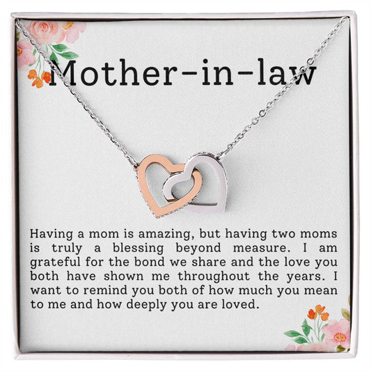 Mother in Law Interlocking Hearts Necklace-[product type]