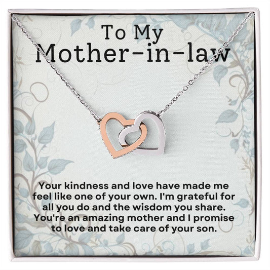 Mother in Law Interlocking Hearts Necklace-[product type]