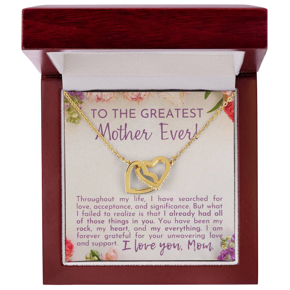 Greatest Mother Ever Interlocking Hearts Necklace-[product type]