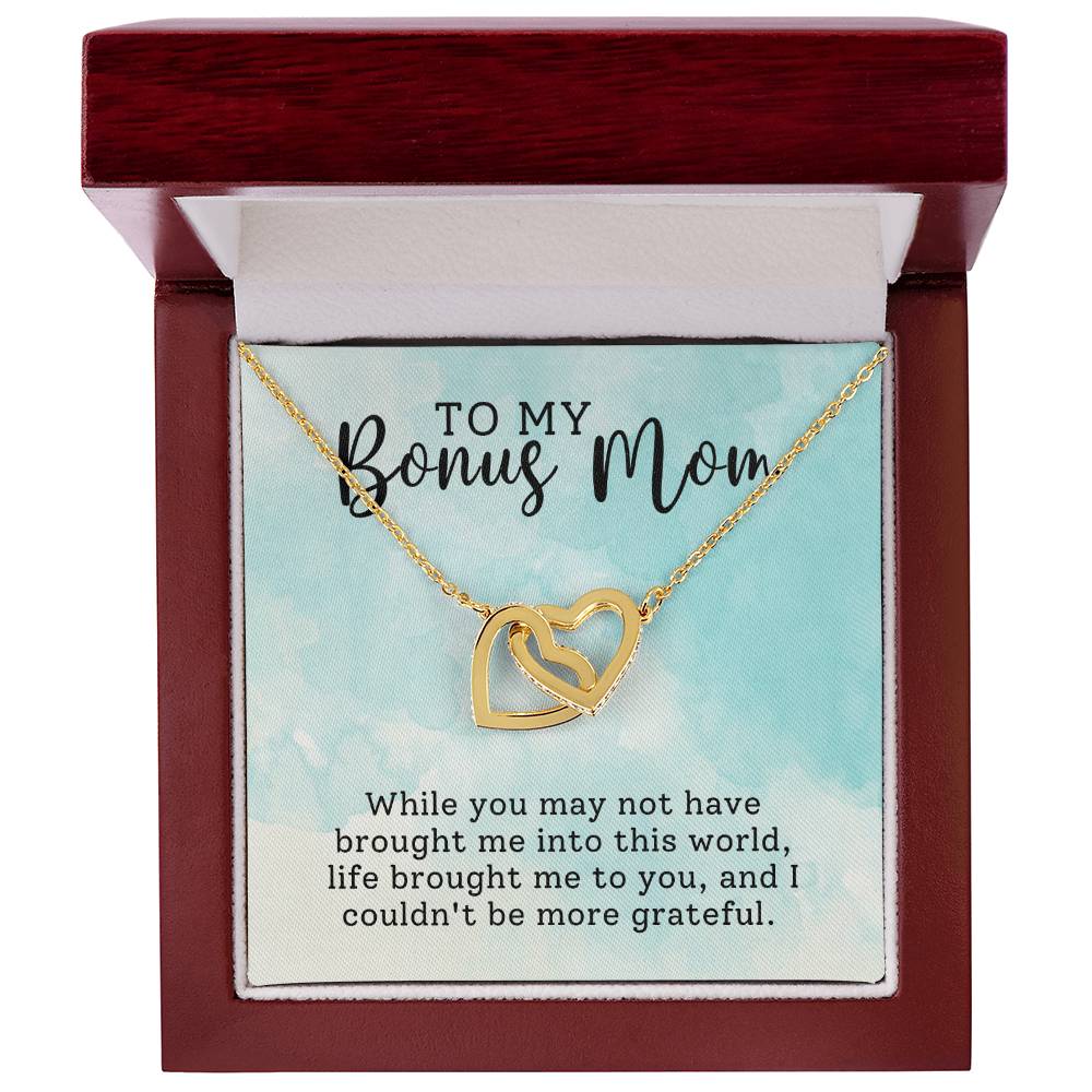 Bonus Mom Interlocking Hearts Necklace-[product type]