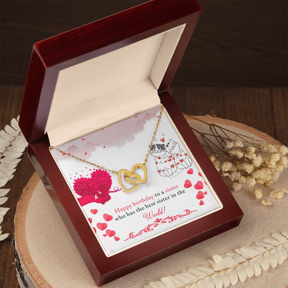 Sister Birthday Interlocking Hearts Necklace-[product type]