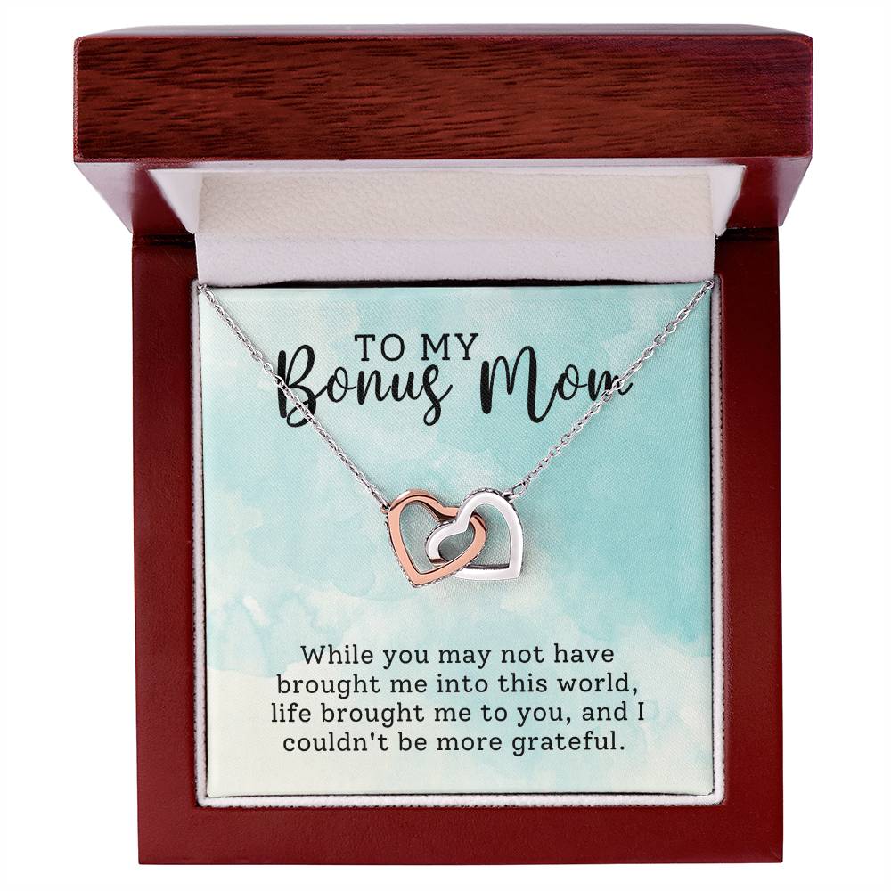 Bonus Mom Interlocking Hearts Necklace-[product type]