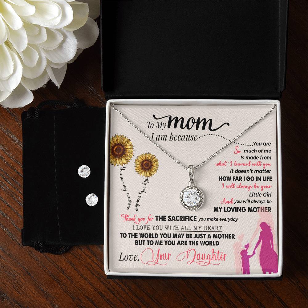 Mom You Are My Sunshine Hope Necklace and Earring Set-[product type]