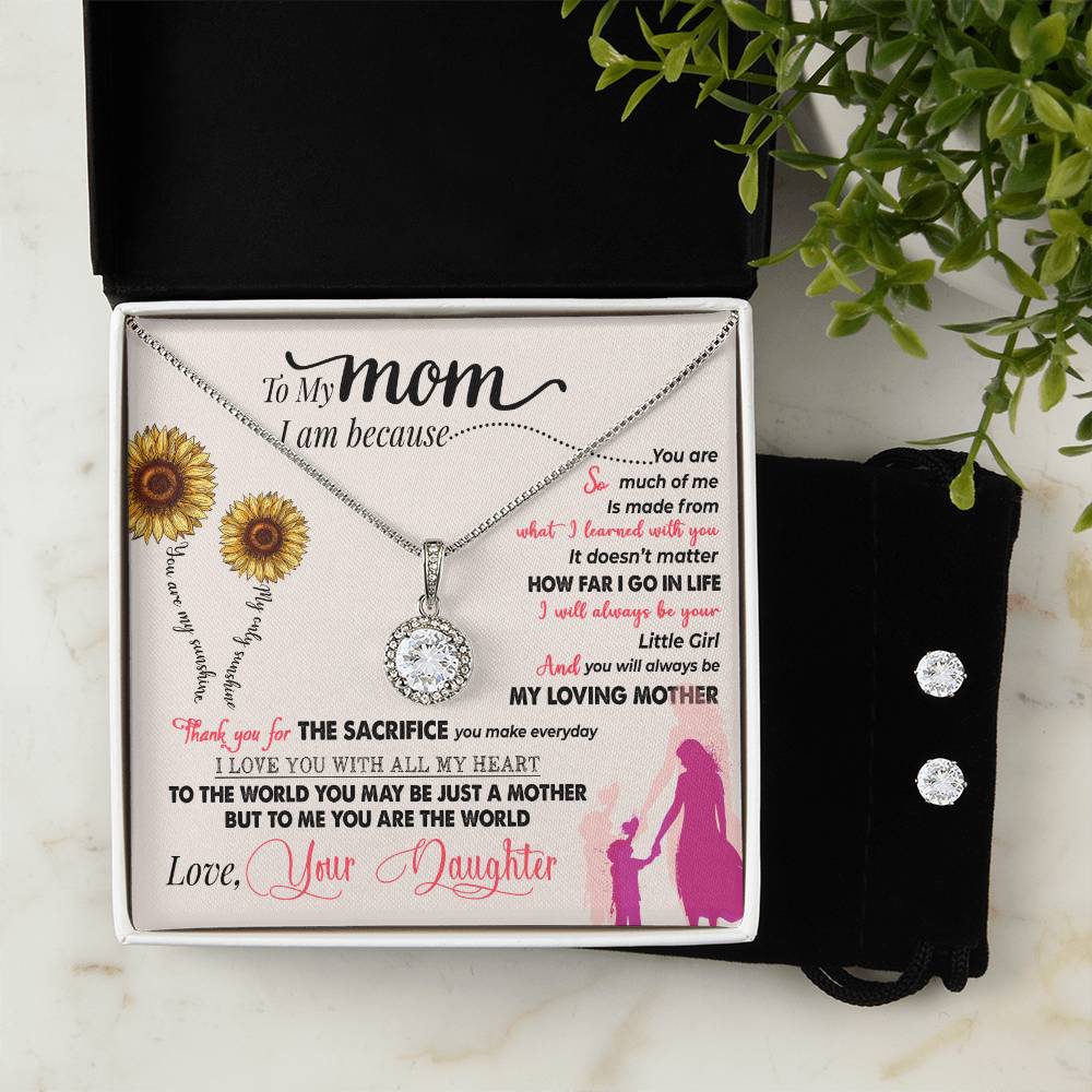 Mom You Are My Sunshine Hope Necklace and Earring Set-[product type]