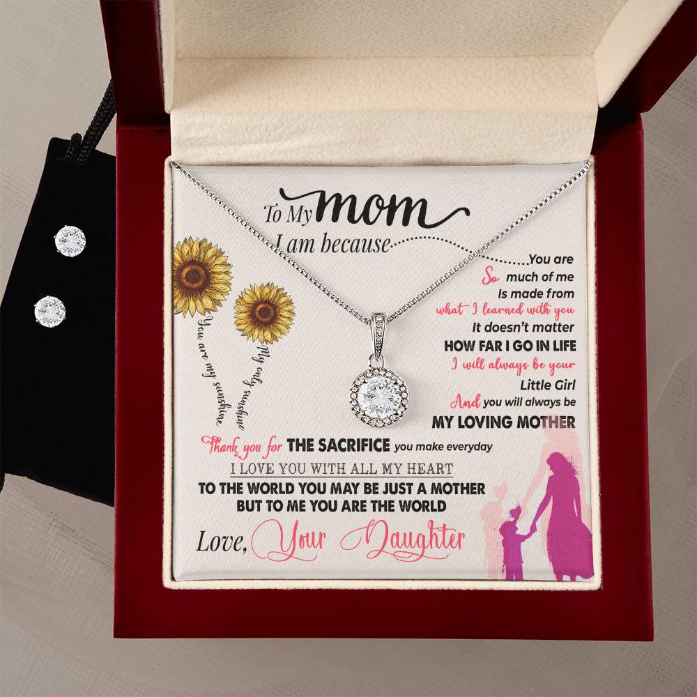 Mom You Are My Sunshine Hope Necklace and Earring Set-[product type]