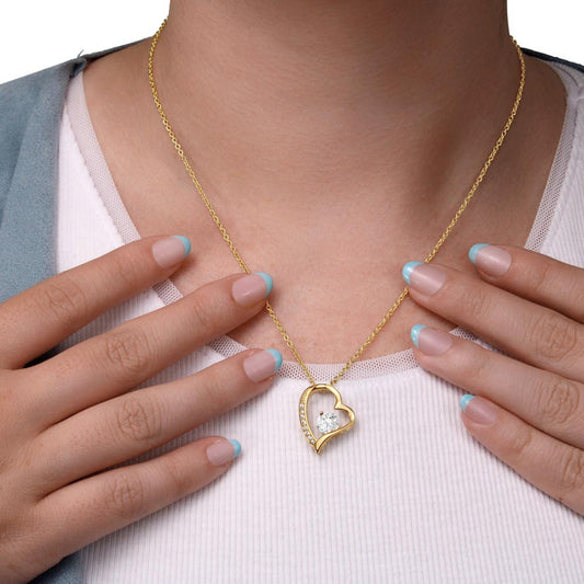 18K Gold Plated Heart Necklace with LED Lighted Gift Box-Jewelry