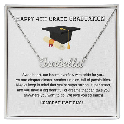 4th Grade Graduation Name Necklace-Jewelry