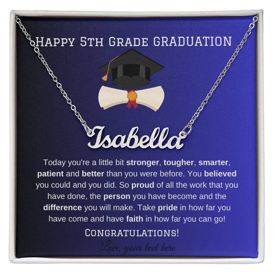 5th Grade Graduation Name Necklace-[product type]