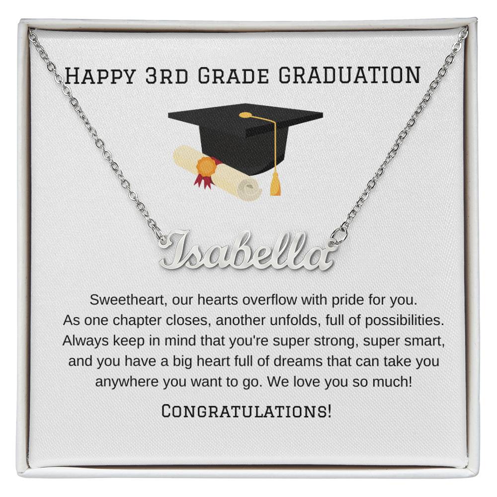 3rd Grade Graduation Name Necklace-Jewelry