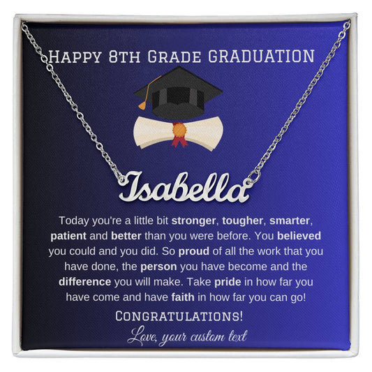 8th Grade Graduation Name Necklace-[product type]