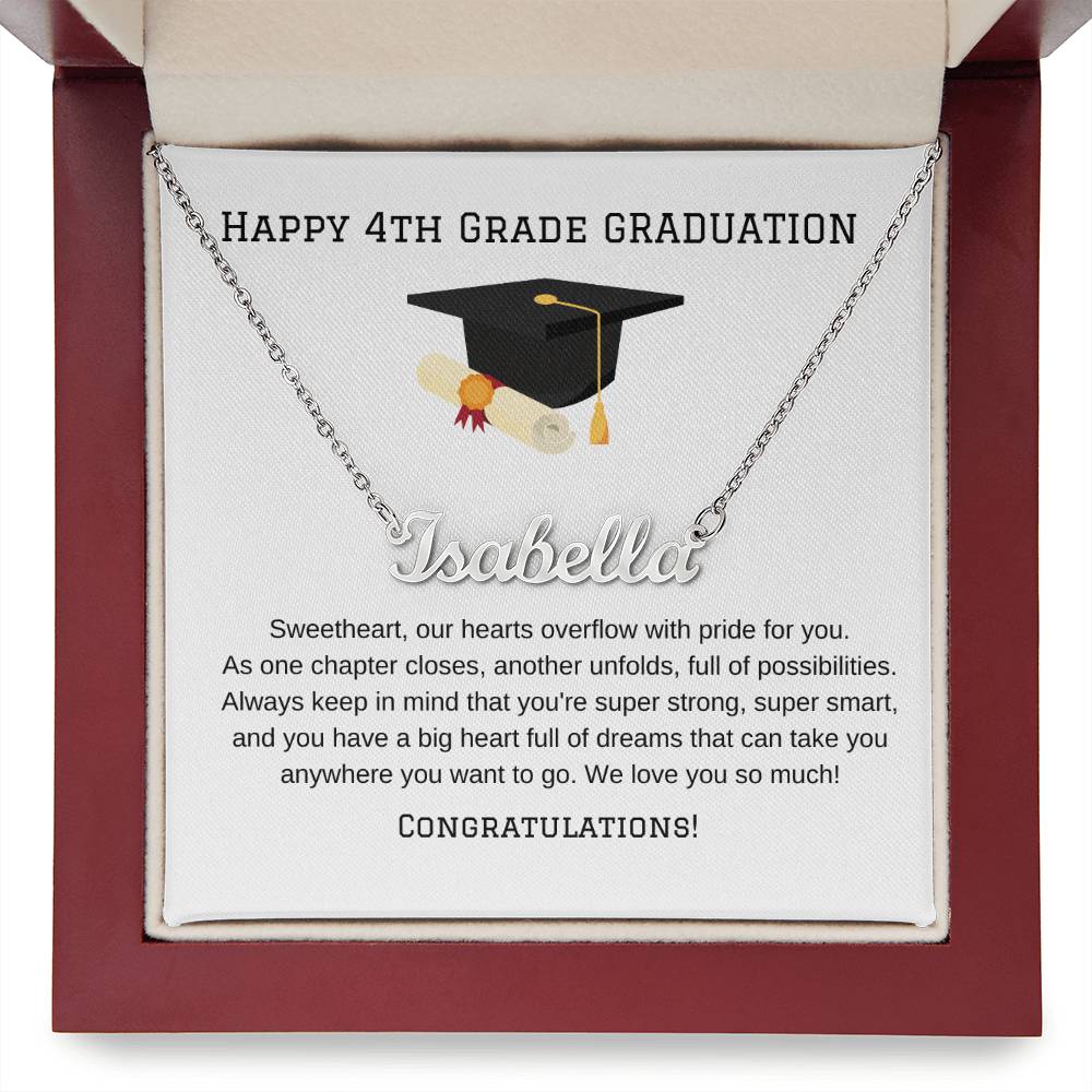 4th Grade Graduation Name Necklace-Jewelry