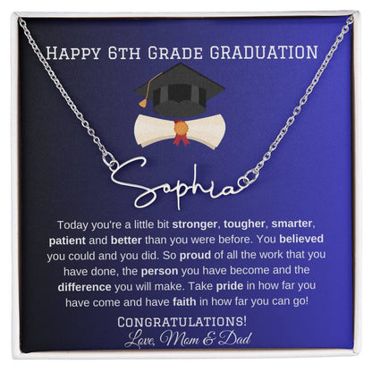 6th Grade Graduation Necklace Gift-[product type]