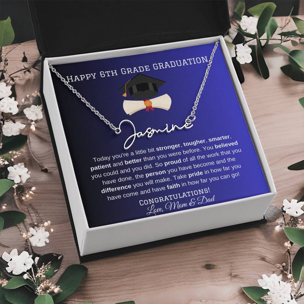 6th Grade Graduation Necklace Gift-[product type]