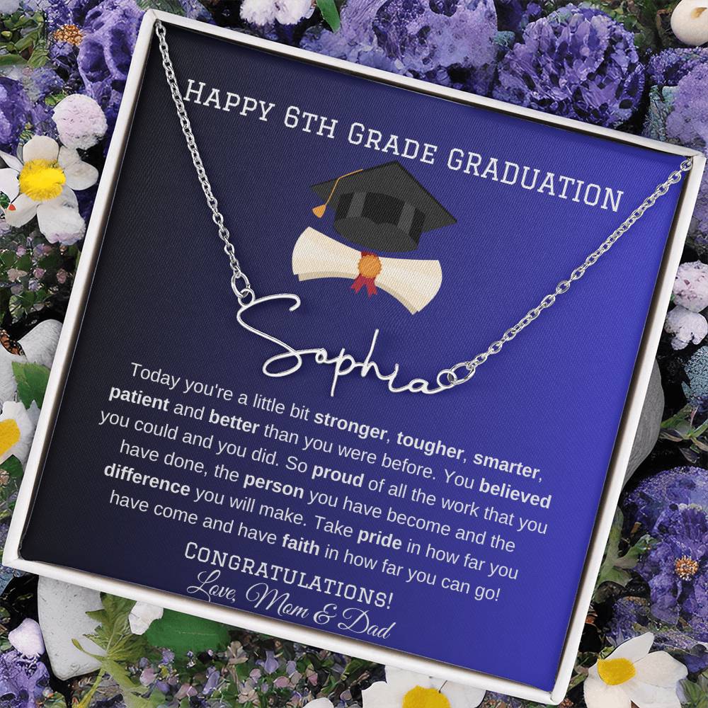 6th Grade Graduation Necklace Gift-[product type]