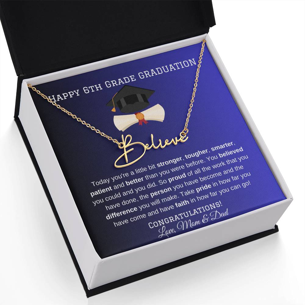 6th Grade Graduation Necklace Gift-[product type]