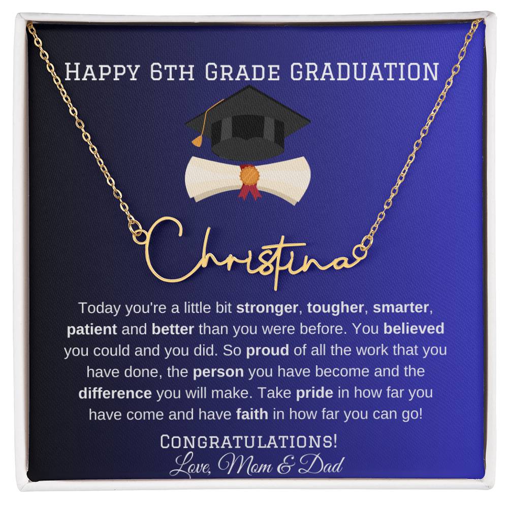 6th Grade Graduation Necklace Gift-[product type]