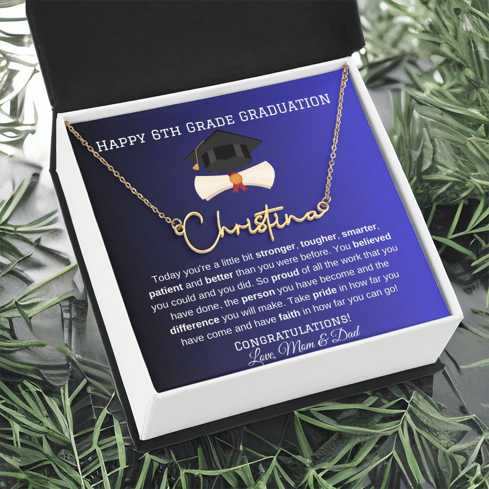 6th Grade Graduation Necklace Gift-[product type]