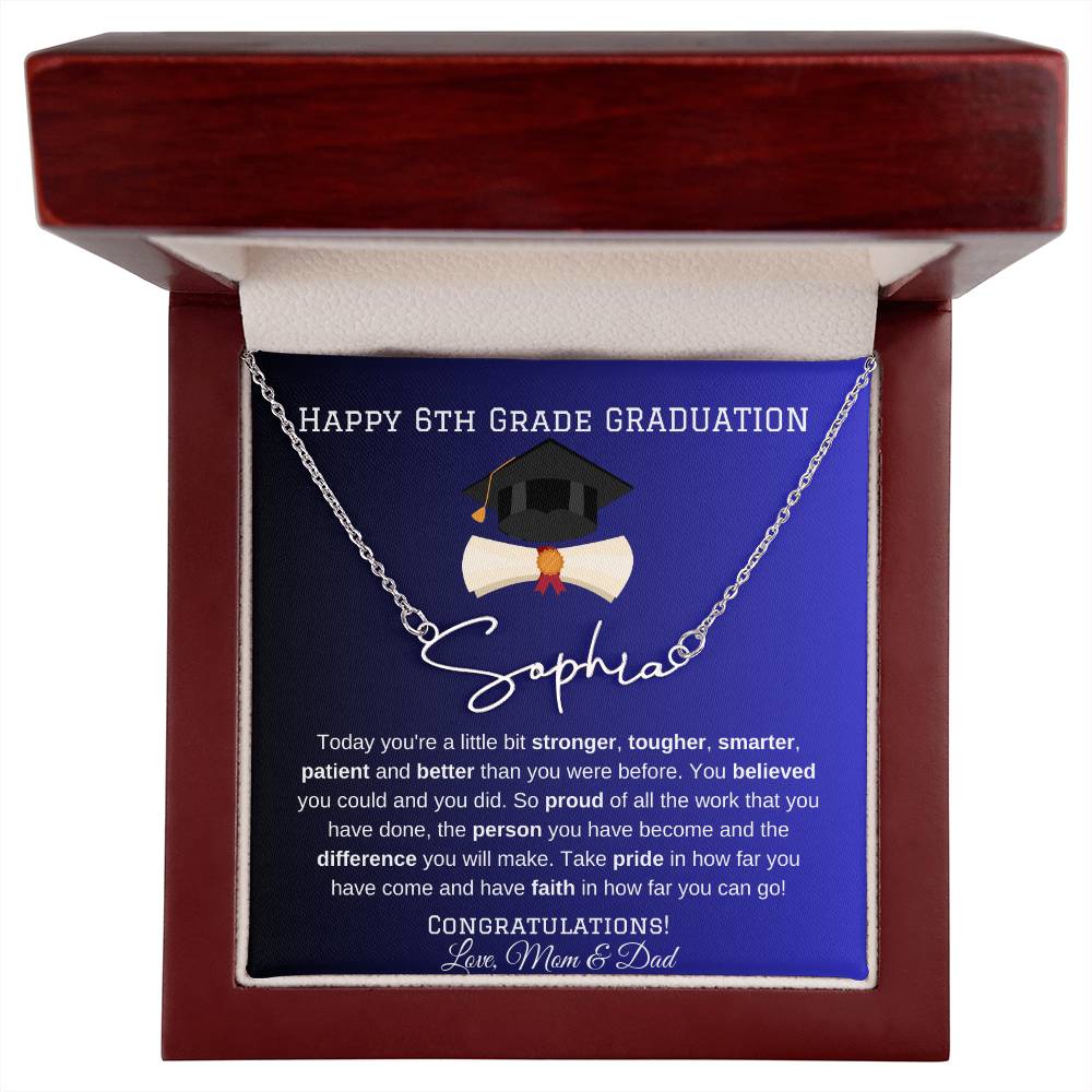 6th Grade Graduation Necklace Gift-[product type]