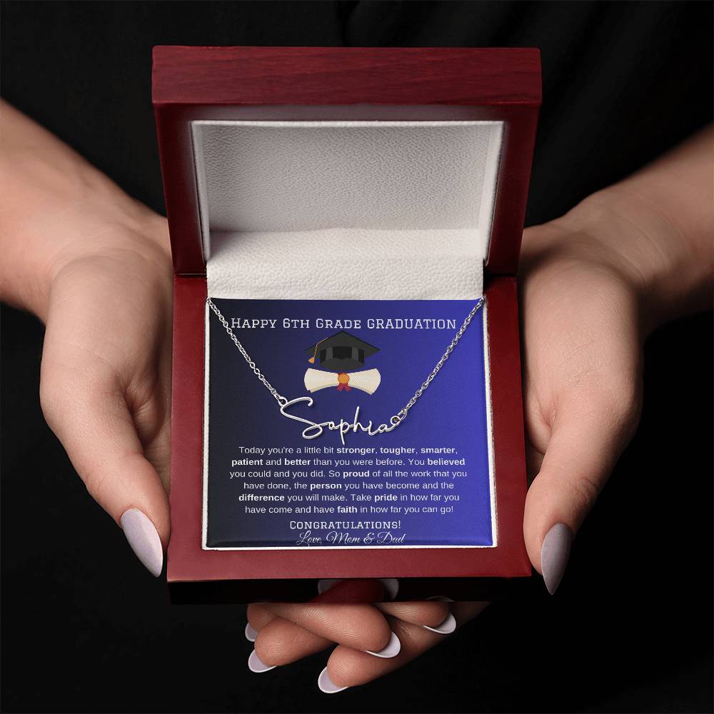 6th Grade Graduation Necklace Gift-[product type]