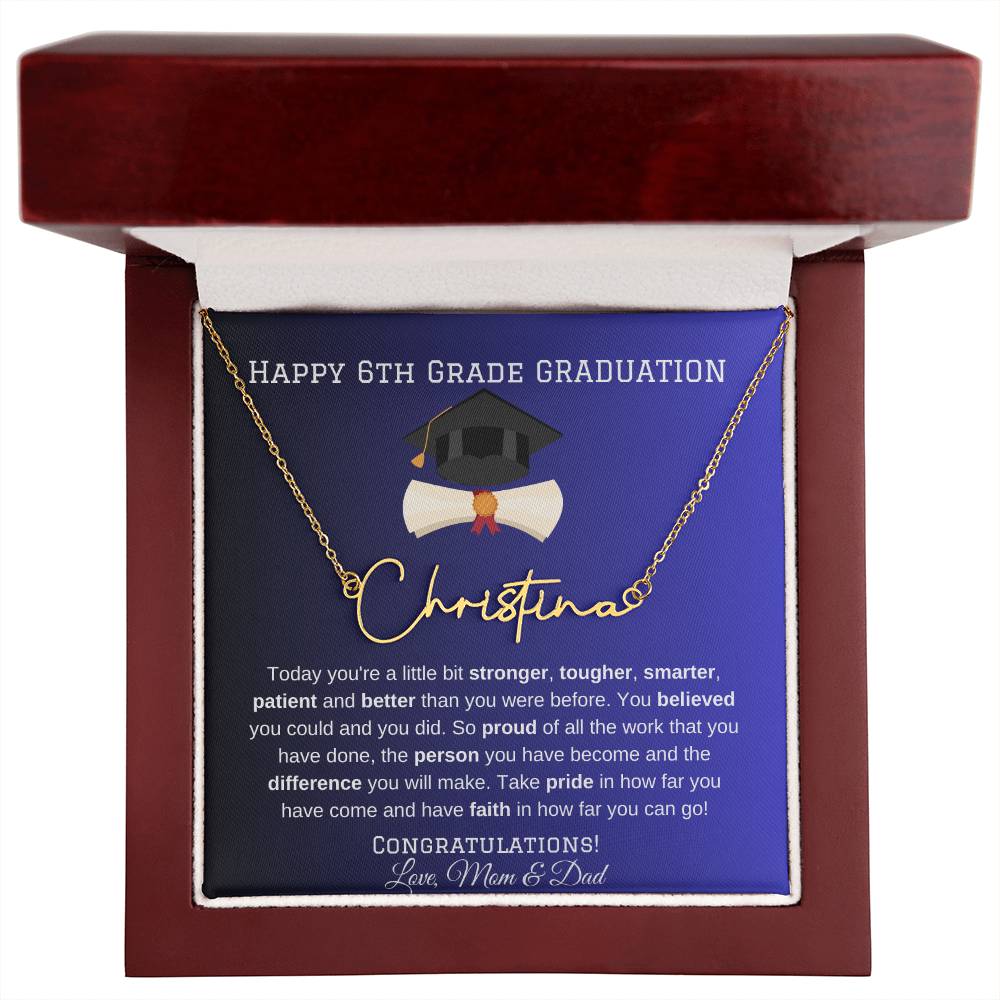 6th Grade Graduation Necklace Gift-[product type]