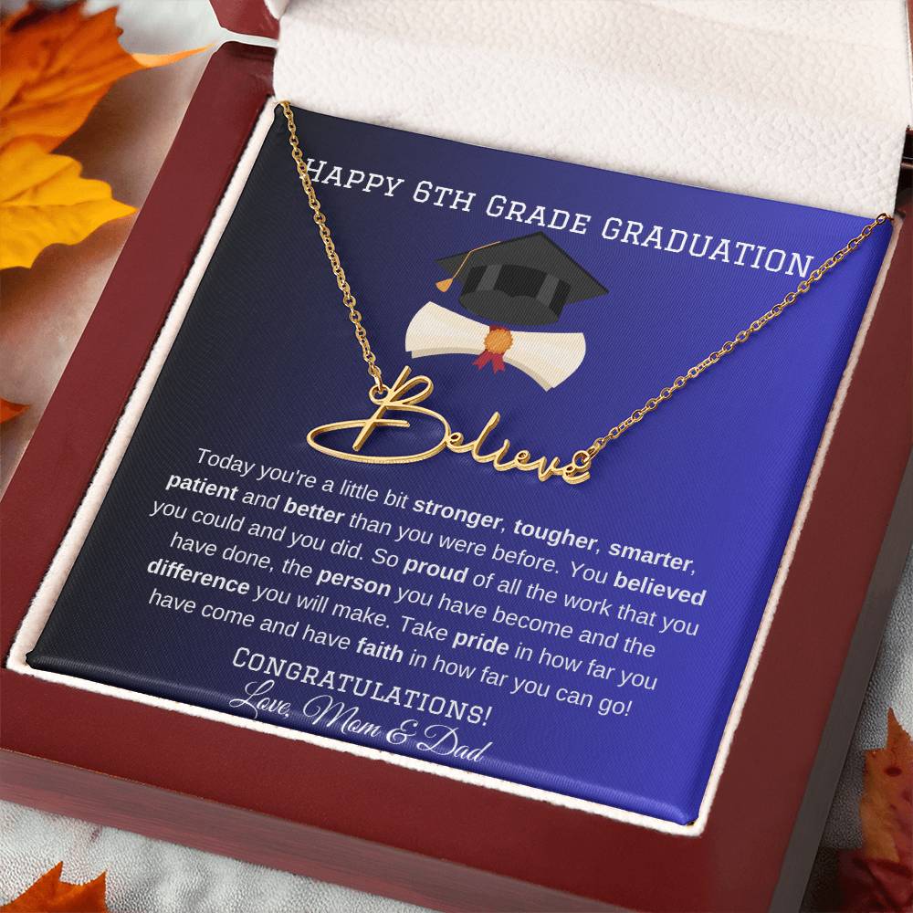 6th Grade Graduation Necklace Gift-[product type]