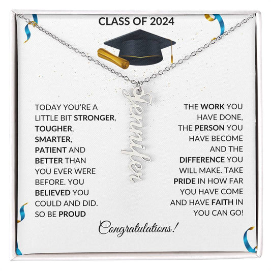 Class of 2024 Graduation Name Necklace Gift-[product type]