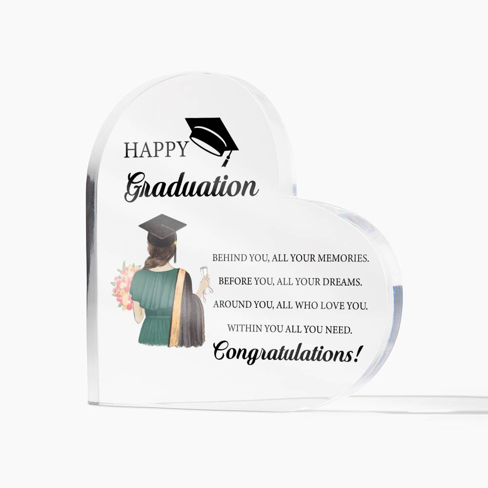 Graduation Heart Acrylic Plaque-[product type]