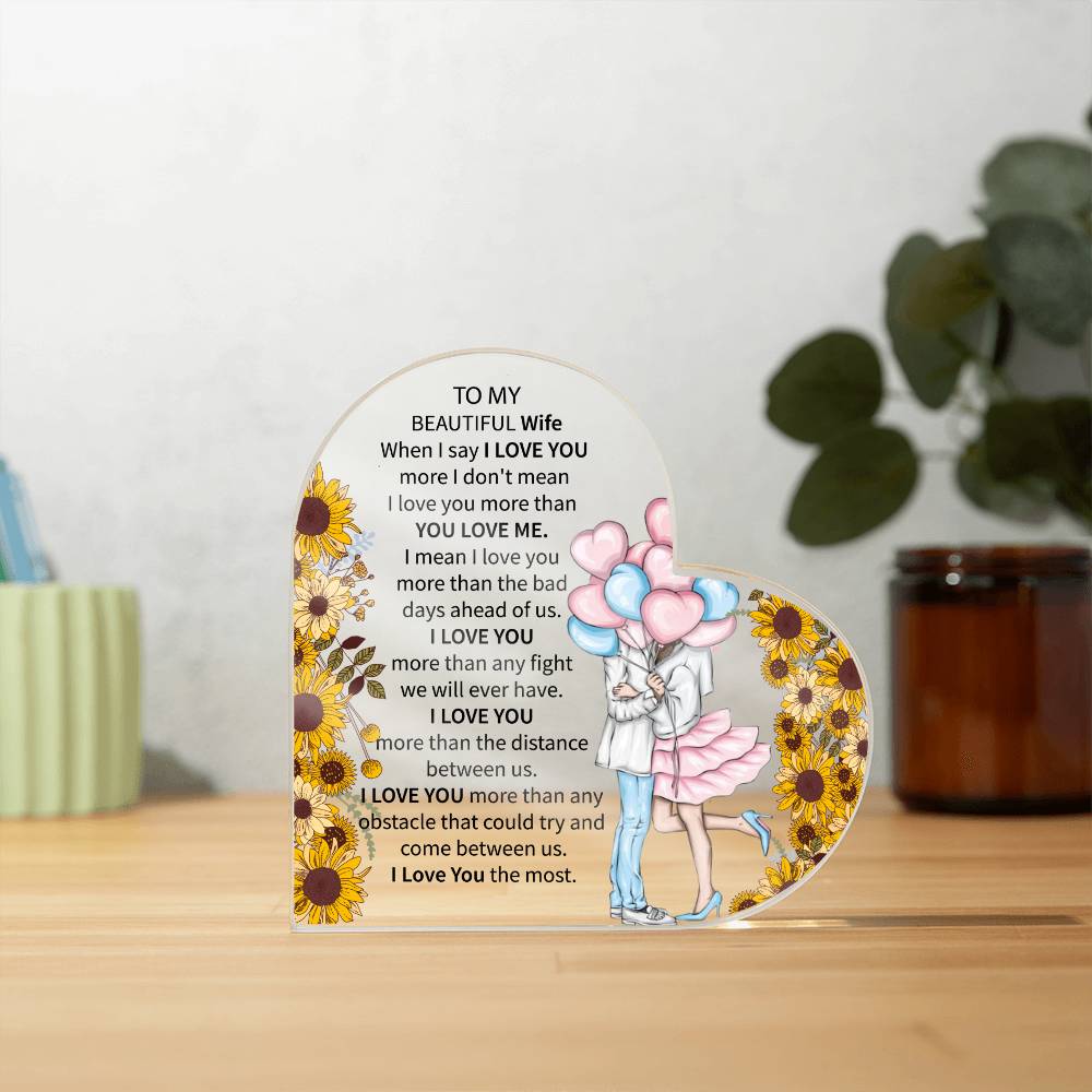 To My Wife Acrylic Plaque Gift-[product type]