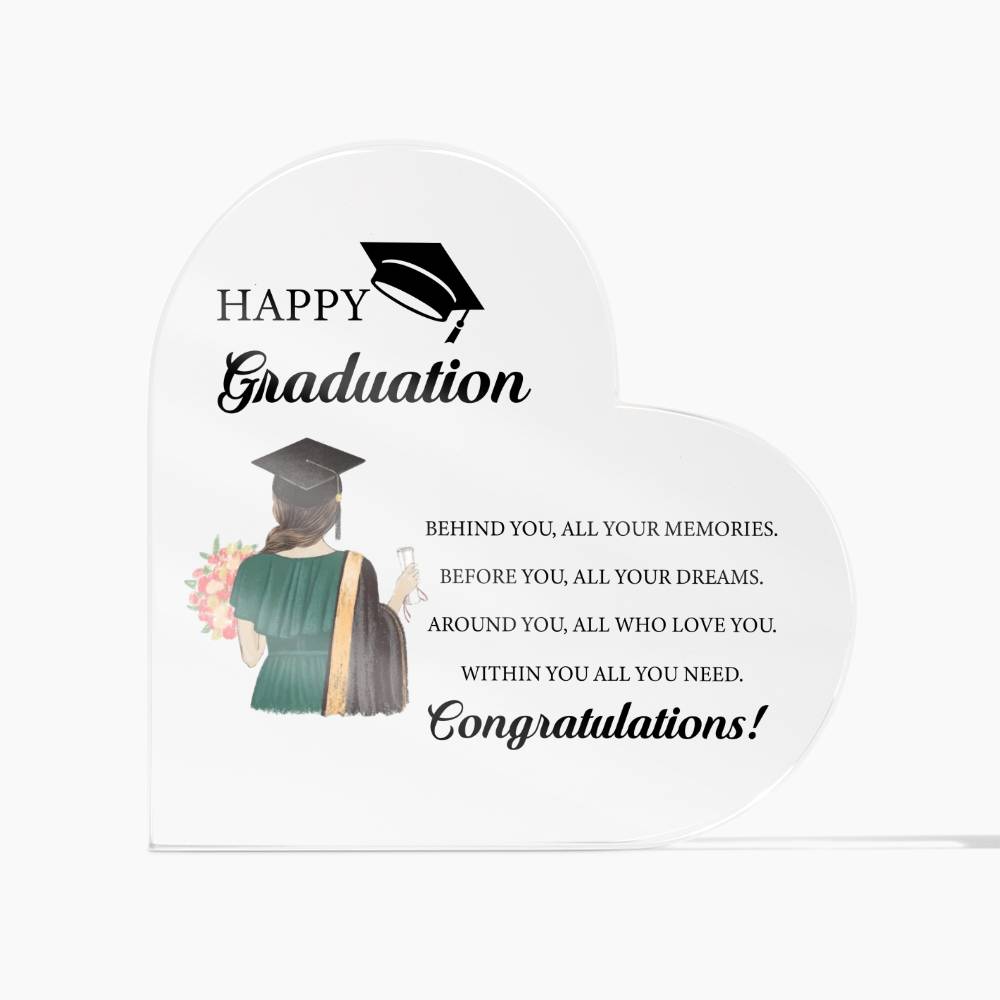 Graduation Heart Acrylic Plaque-[product type]