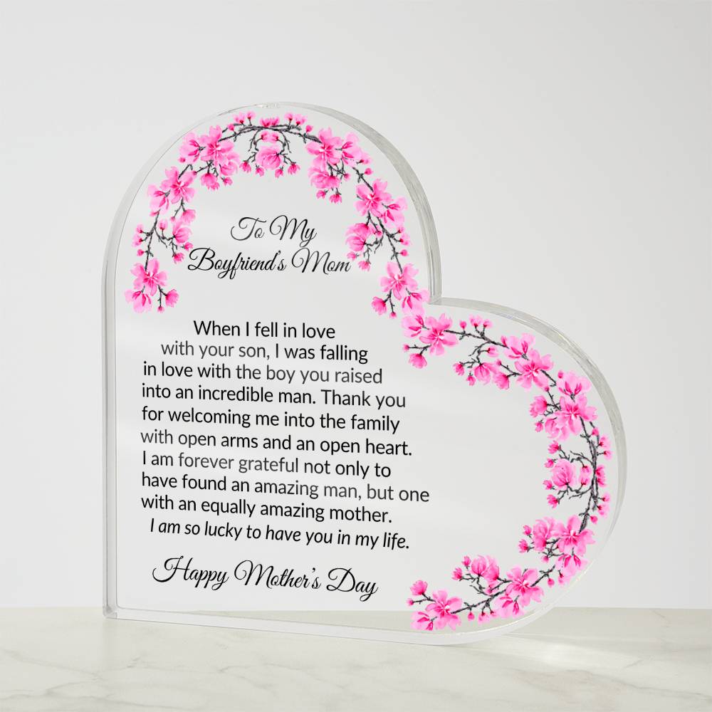 Mothers Day Plaque for Boyfriends Mom-[product type]