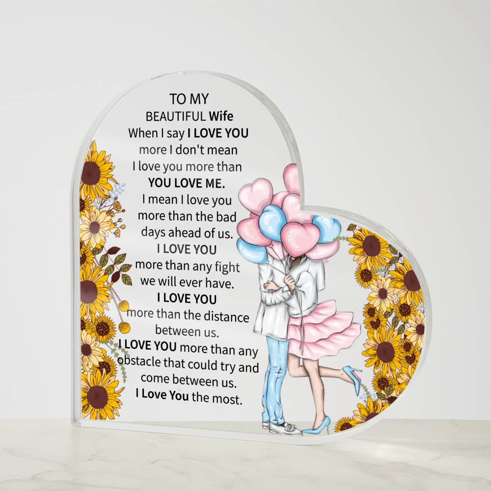 To My Wife Acrylic Plaque Gift-[product type]