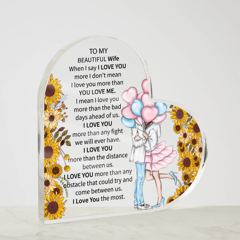 To My Wife Acrylic Plaque Gift-[product type]