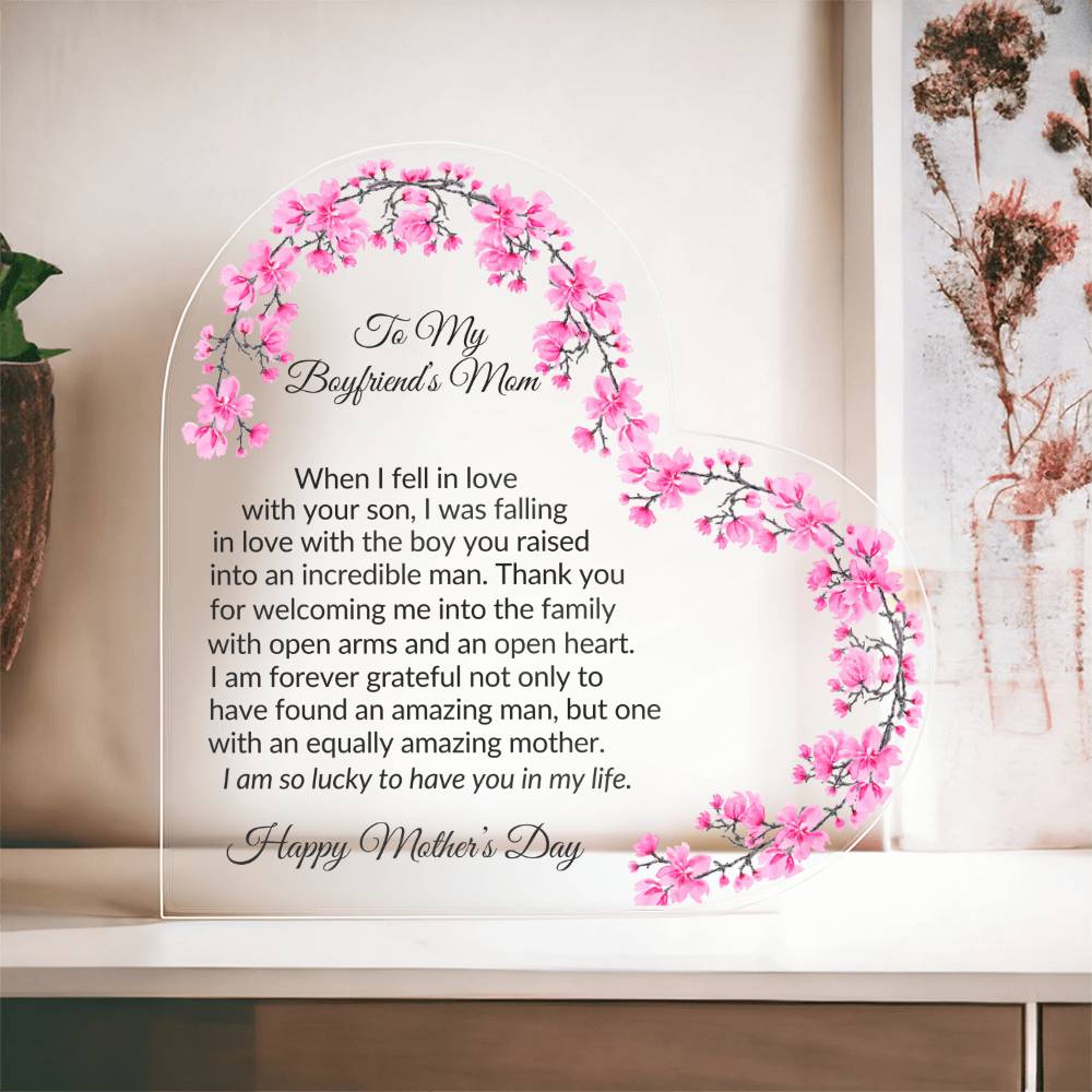 Mothers Day Plaque for Boyfriends Mom-[product type]